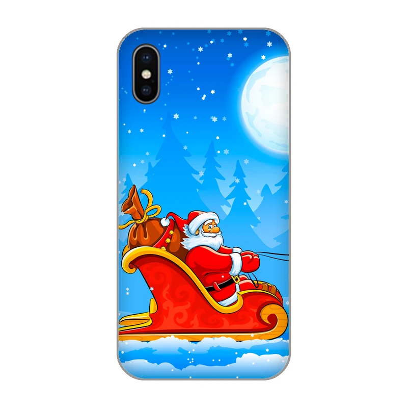 Замок Санта Клаус Рождество перевозки деревянный дом чехол для телефона iPhone4 5S 5C