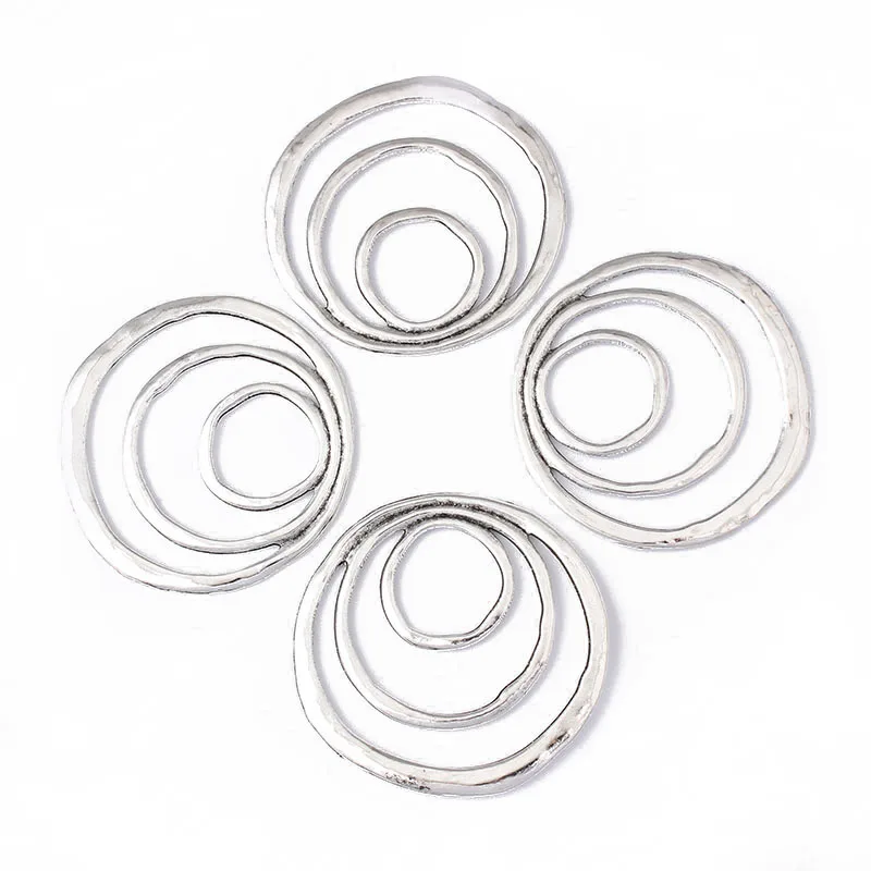 Круглые Подвески соединители для ожерелья браслета ювелирных изделий фурнитура