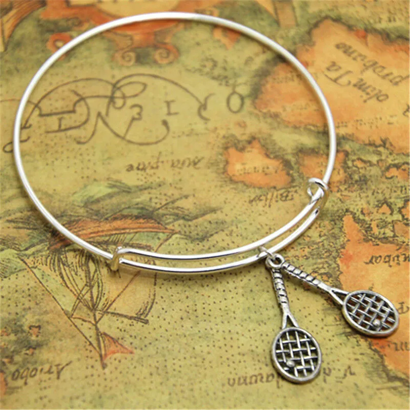 Ретро браслеты для теннисной ракетки регулируемые очаровательная пара