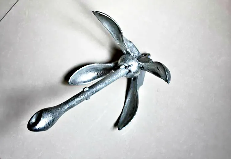 41 см якорь стальная Складная подвесная Оловянная Антикоррозийная резиновая