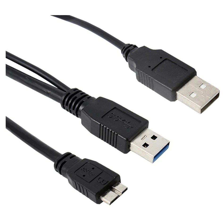 HFES A Double Micro USB B 3 0 y кабель для перемещения жесткого диска черный|cable micro usb double|cable