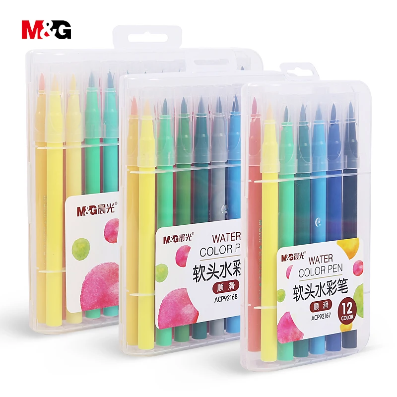 

M&G Watercolor brush manga markers set for school drawing colored marker pens for sketch art design suppies liners gift for kid