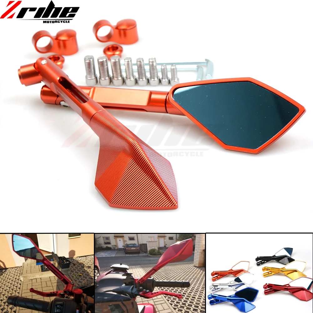 CNC Алюминиевые двигатели зеркало боковое цикл аксессуары для YAMAHA Honda Kawasaki Suzuki BMW