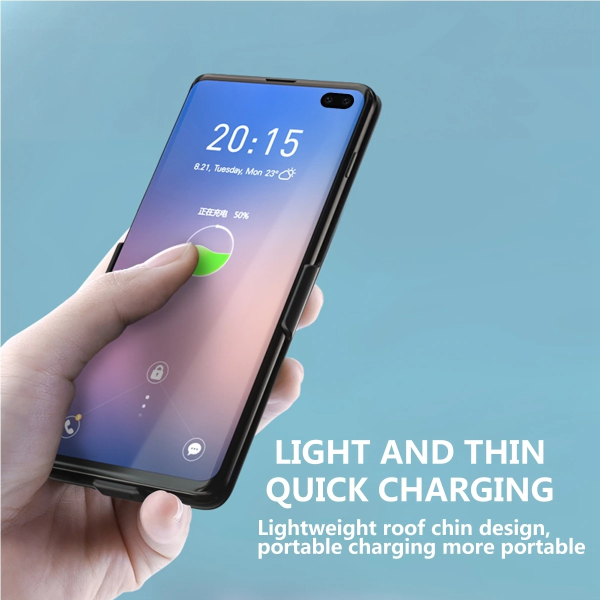 NENG 7000 мАч ультра тонкий портативный чехол для зарядного устройства SamsungS10 Plus Extenal