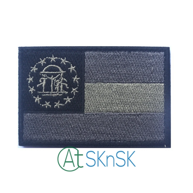 1pcs United States Army Georgia State Flag Stickable Badge Back Patch for Jackets | Дом и сад
