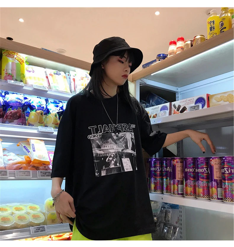 Harajuku футболки женские Простые Топы с буквенным принтом Корейская летняя футболка хип-хоп Уличная одежда для отдыха универсальные футболки с коротким рукавом