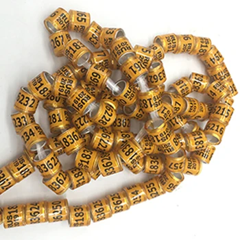 RUS yellow Русь, кольцо для ног голубя с сережками со словами, Россия, 100 шт., качественное прочное кольцо для птиц, кольцо для ног фазана, инструменты для птиц - Цвет: RUS yellow