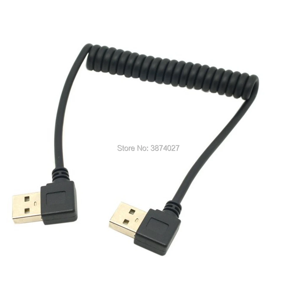 90 градусов двойной локоть USB USB2.0Male прямоугольный USB 2,0 кабель для быстрой зарядки и синхронизации данных Шнур для быстрой зарядки