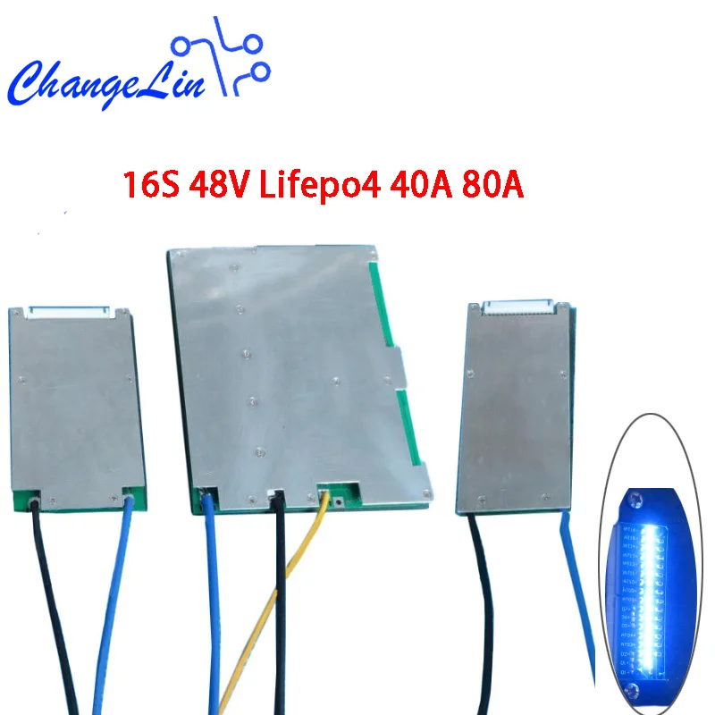16S 48V Lifepo4 BMS литий-железо-фосфат батарея Защитная плата 40A 80A 3 2 V ячейка PCB схема