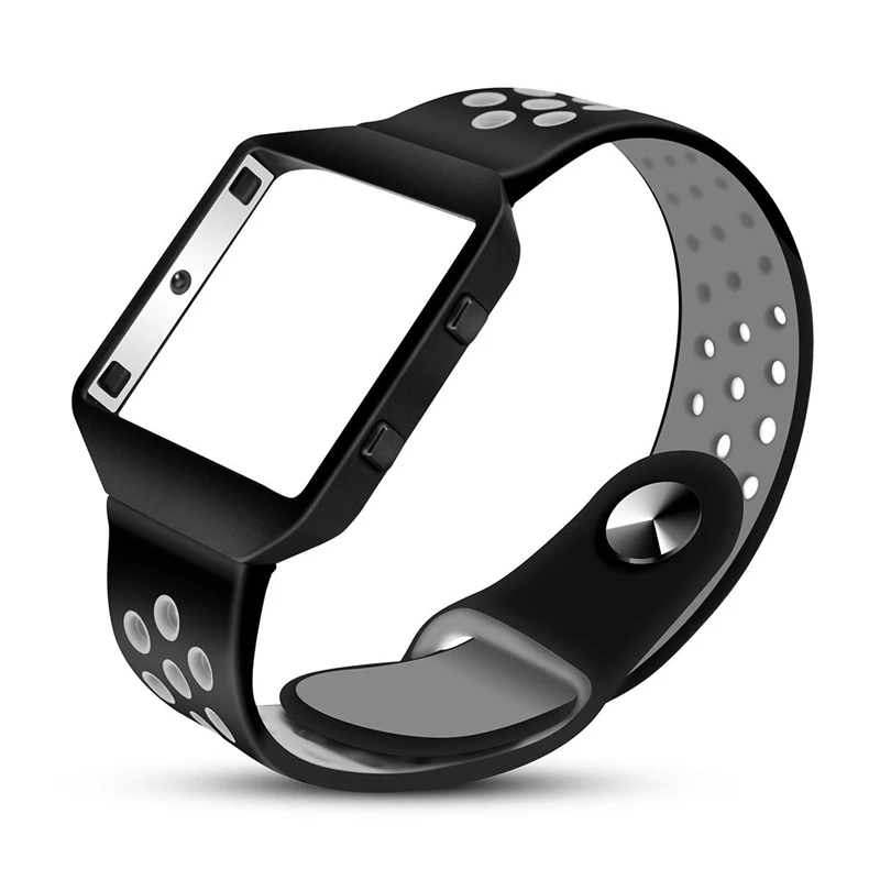 Bemorcabo для Fitbit Blaze Bands с рамкой силиконовый сменный дышащий спортивный ремешок
