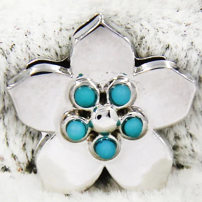Plum Flower Silver Ювелирные изделия yukam слайдер Хрустальная Стрекоза молния цветок Лось Олень слон Лучшая Мама слайд талисманы хранитель для изготовления сетчатых браслетов - Окраска металла: Plum Flower Silver
