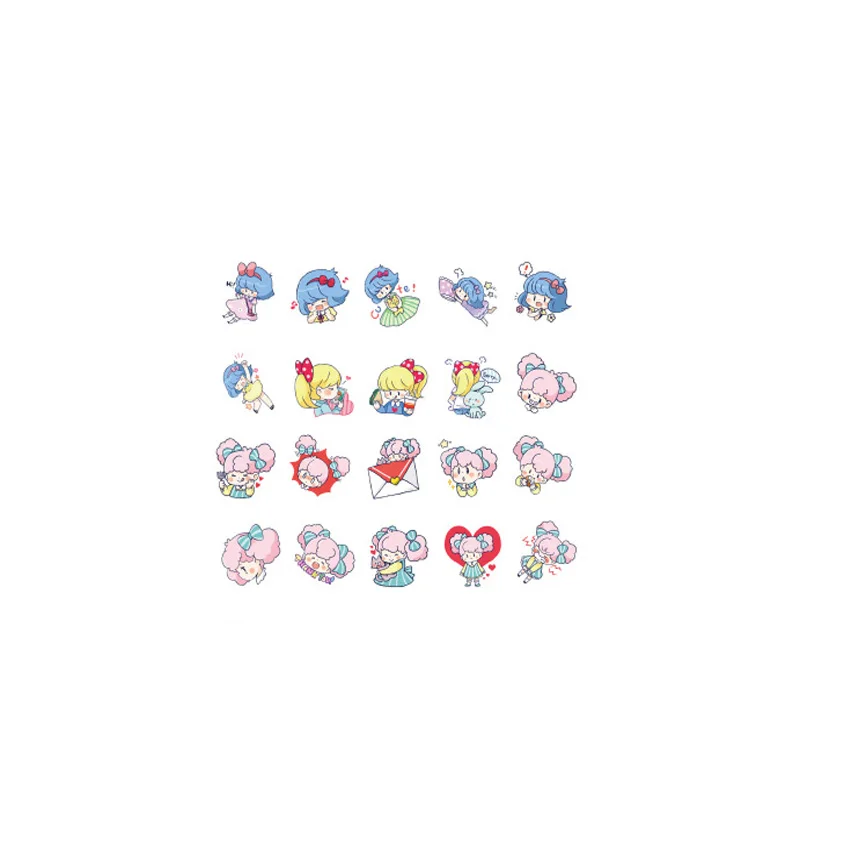Little princess 15packs/lot Kawaii Cartoon Girl Stickers Diary Note Lovely DIY Decorative Stickers Scrapbooking DIY Gift Product Sealing Label - Цвет: Little princess