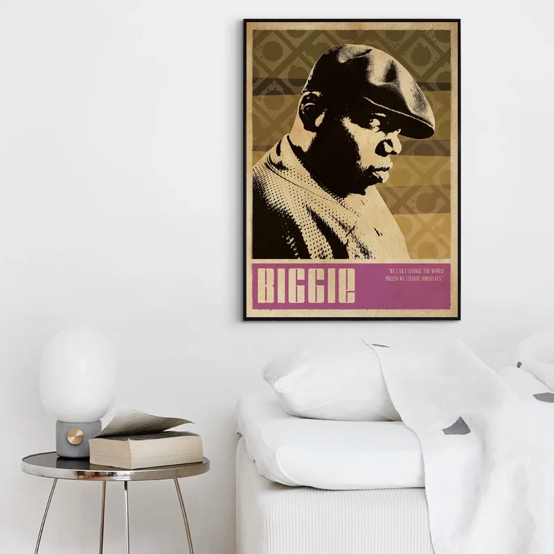 Плакат Biggie Smalls музыкальный певец хип хоп рэп музыкальная группа Звездный плакат