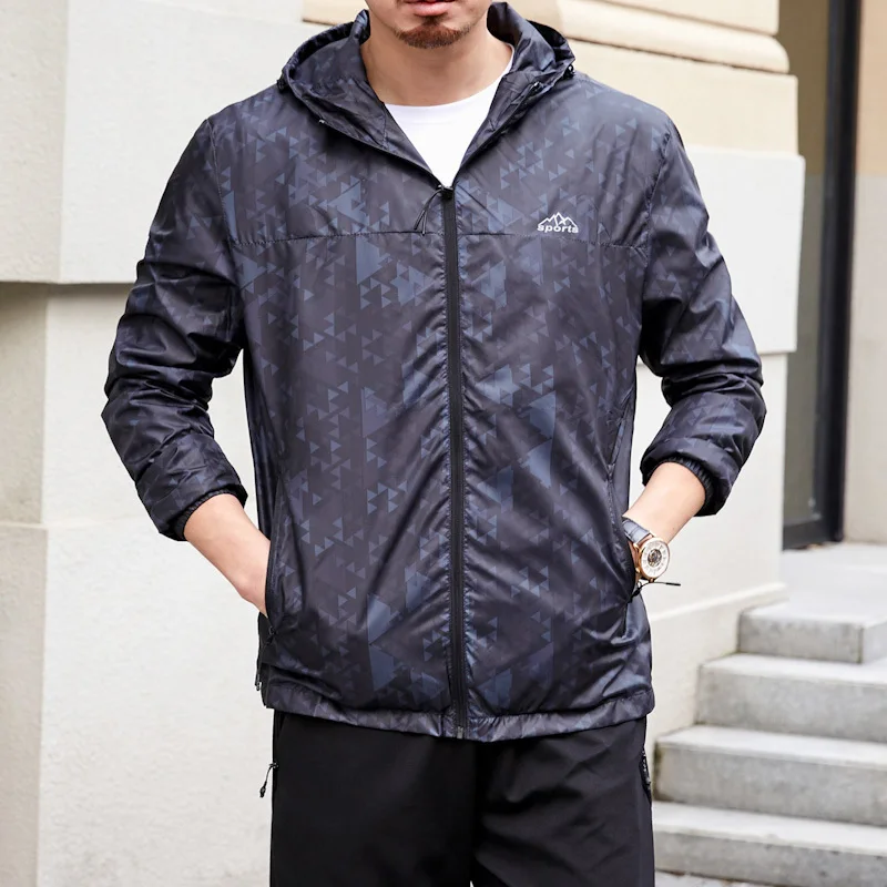 2019 Осенняя новая куртка с капюшоном и длинными рукавами мужская бомбер в