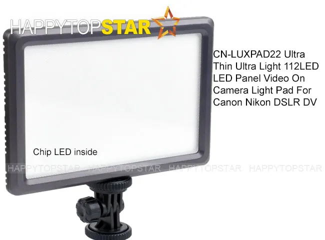 3200K ~ 5600K CN-LUXPAD22 ультра тонкий Ультра свет 112 LED 11W панель видео на камеру Горячий