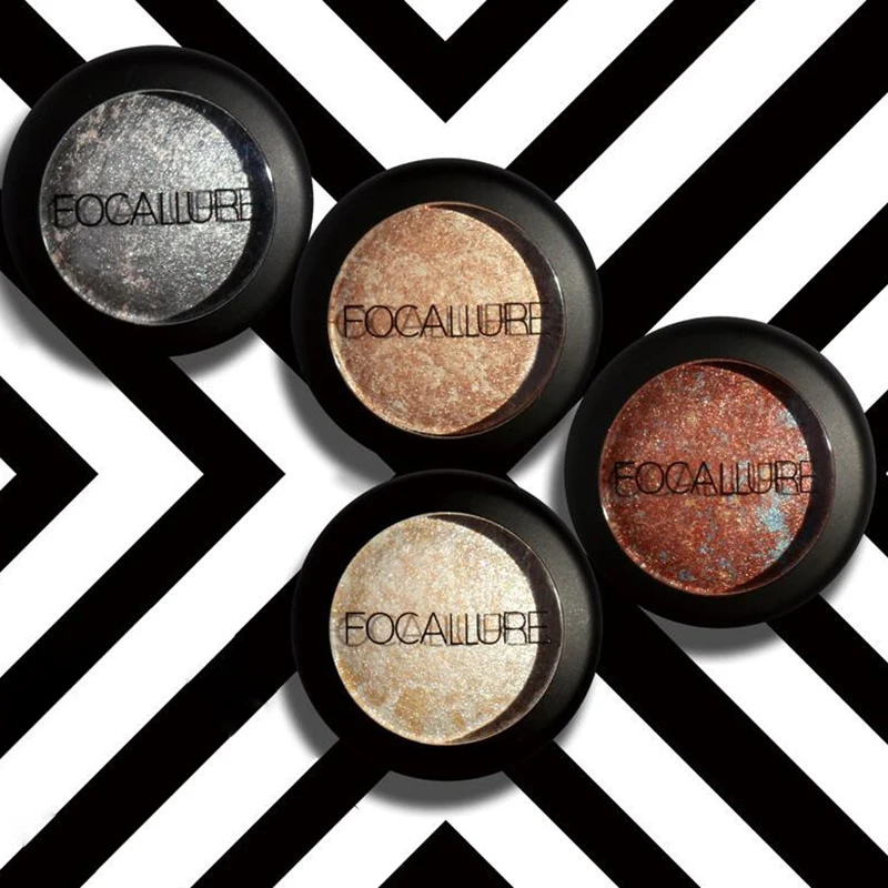 FOCALLURE 10 Цвета запеченные тени для век Eye shadow Palette в Shimmer Metallic глаз Макияж Косметика