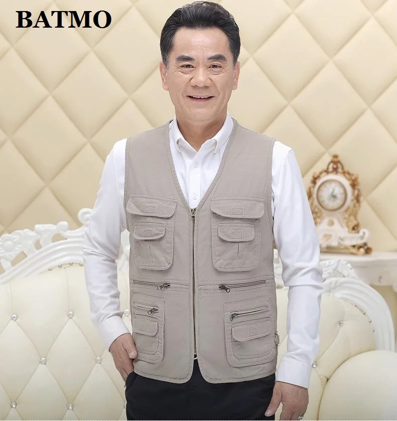 BATMO 2019 Новое поступление высокое качество 100% хлопок жилет для рыбалки много