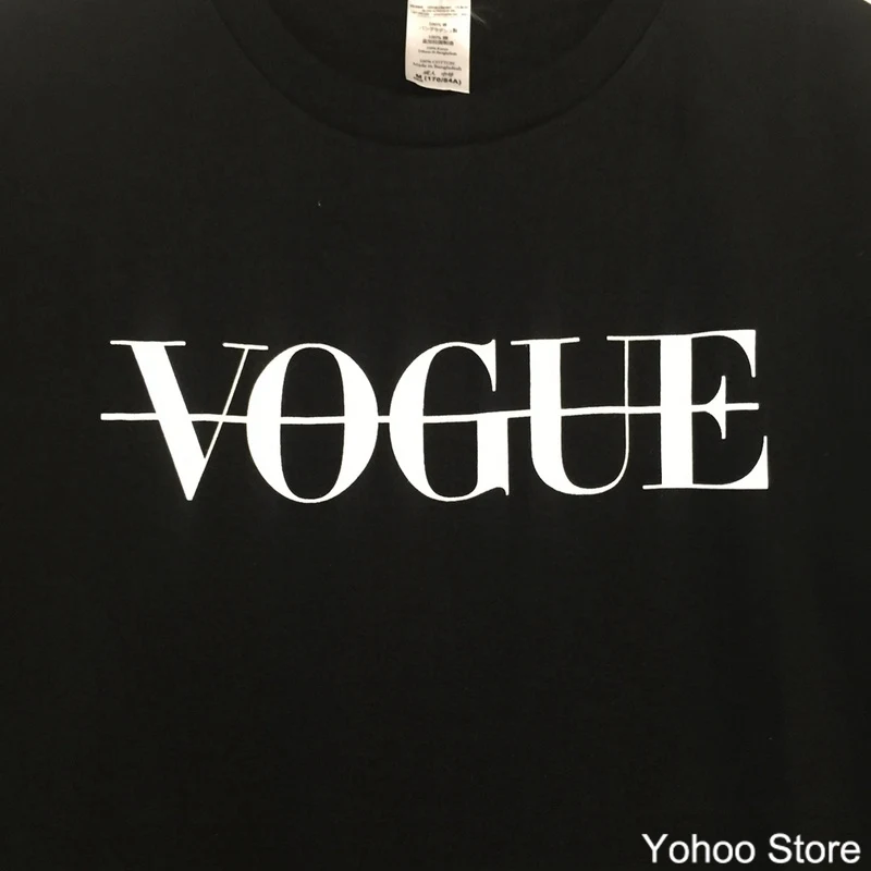 2018SS VOGUE Oversize Улица Популярные Хлопок Повседневное Для мужчин женщин футболка хип