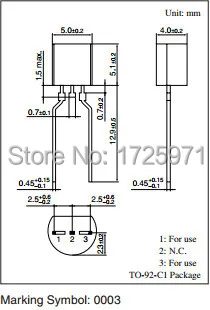 

100PCS/LOT UNH0003 0003 TO92 Transistor For overcurrent protection