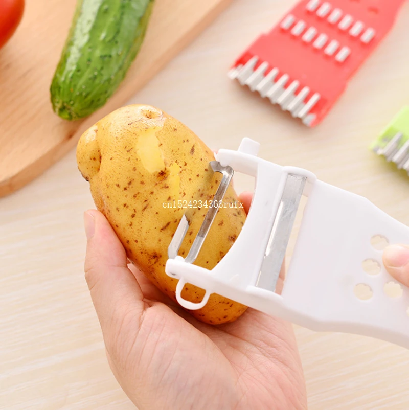 100pcs 5 In 1 Household Kitchen Tools Multifunctional Vegetable Fruit Cucumber Carrot Potato Peeler Cutter Slicer Blades | Дом и сад