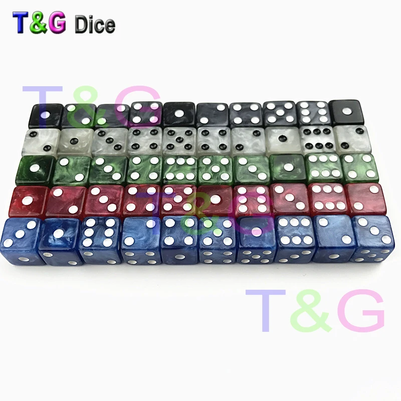 10 шт./компл. 12 мм высококачественные игральные кости d6 мраморный эффект точки