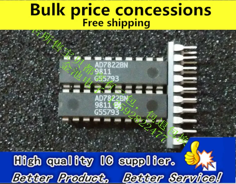 

Free shipping 2pcs/lot AD7822BN AD7822BNZ DIP-20 IC
