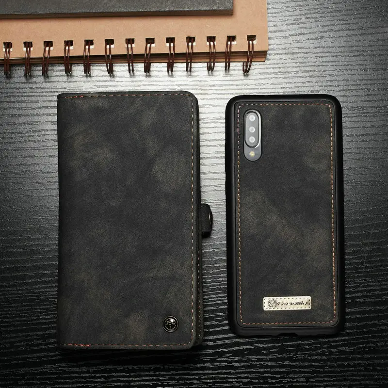 Оригинальный чехол-кошелек CaseMe для телефона Samsung Galaxy A50 роскошный 2 в 1