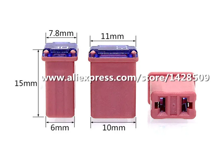 10 шт. прямоугольный предохранитель Micro M Mini Size PEC автомобильный 15A 20A 25A 30A 40A для Ford
