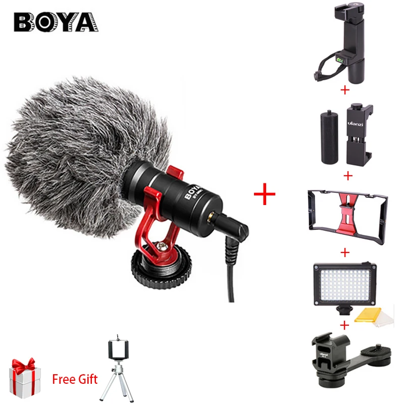 BOYA BY MM1 Универсальный сердечный дробовик микрофон для iPhone 7 6 6s Xiaomi смартфон Mac