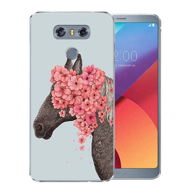 5 7-дюймовый роскошный мягкий чехол для LG G6 с рисунком лошади Ультратонкий