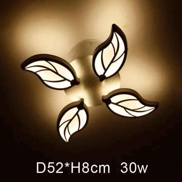 4 lamps 30w Пульт дистанционного управления диммерный светодиод для потолка лампы для гостиной спальни deckenleuchten современные светодиодные Потолочные светильники Светильник - Цвет корпуса: 4 lamps 30w