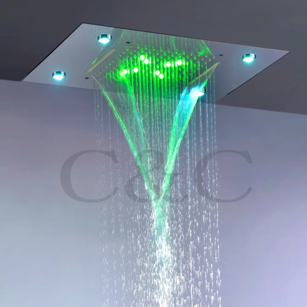 Современный цветной светодиодный смеситель для душа с насадкой и водопада|shower