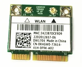 Новая беспроводная карта для BroadCom BCM43142 BCM943142HM DELL 5520 7520 3560 DW1704 Half Mini PCI E Wifi карты