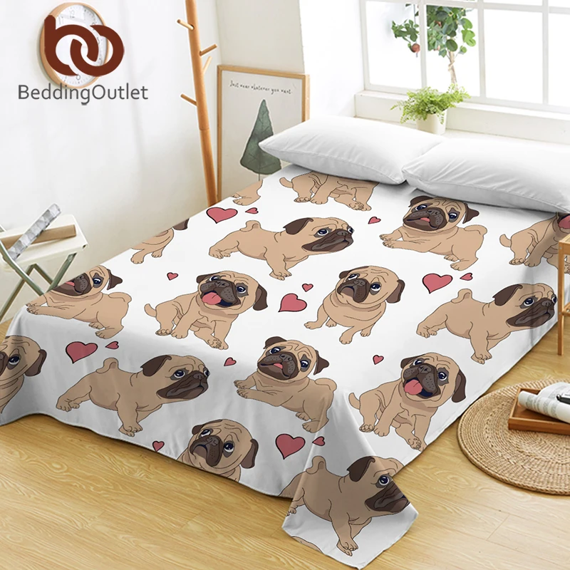 Постельное белье BeddingOutlet в стиле хиппи мопса мультяшный рисунок животных