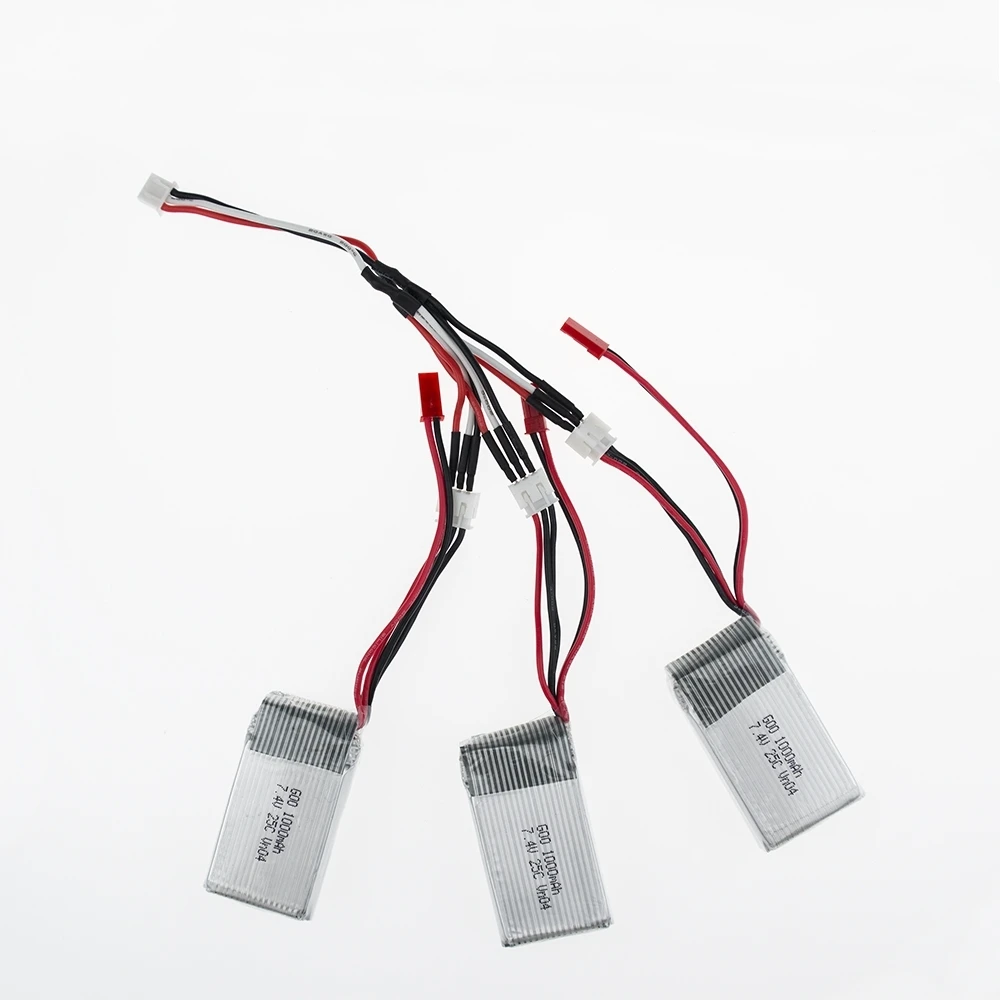 3 шт. 7 4 В 1000 мАч Lipo батарея и usb зарядное устройство для WLToys V262 V333 V353 V912 V915 FT007 DEVO4 RC
