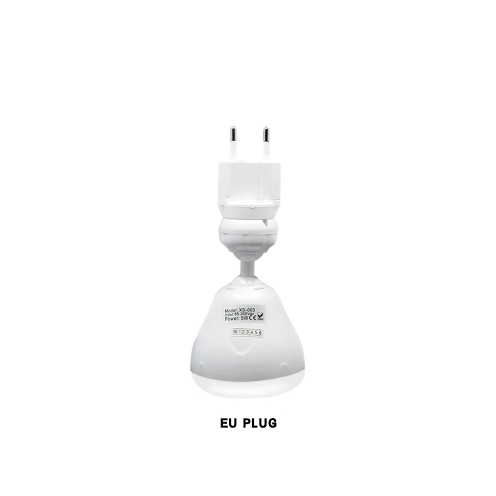 EU Plug AC220V 2 Вт США E27 ЕС штекер инфракрасный датчик движения из PIR лампа двери лестницы светодиодный светильник вращающийся на 360 градусов Гараж склад ночной Светильник - Испускаемый цвет: EU Plug