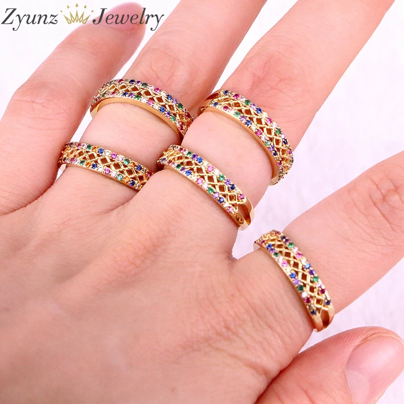 5PCS ZYZ338-0193 Shining CZ Rings for Women Romantic Ring 2019 Luxury Design Delicate Gift Fashion Jewelry Femme | Украшения и
