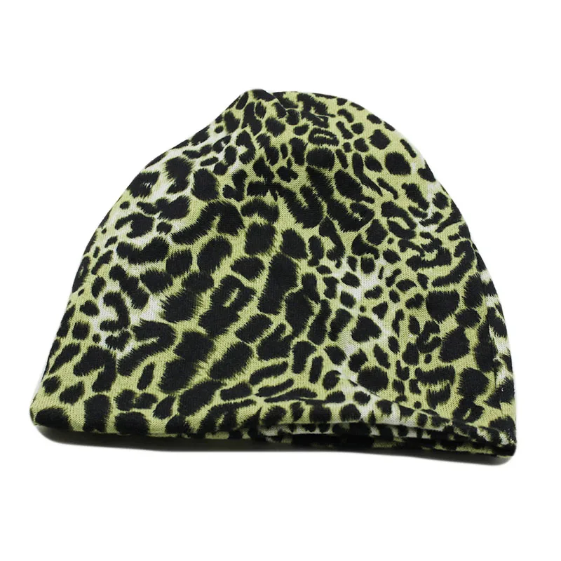 Miaoxi модная женская полосатая шапка, женские шапочки Skullies, повседневный полиэстеровый Леопардовый шарф, шапка, два использованных осенне-весенних теплых шапки