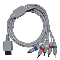 10pcs a lot wholesale component hdtv av audio adapter cable cord wire 5rca for wii