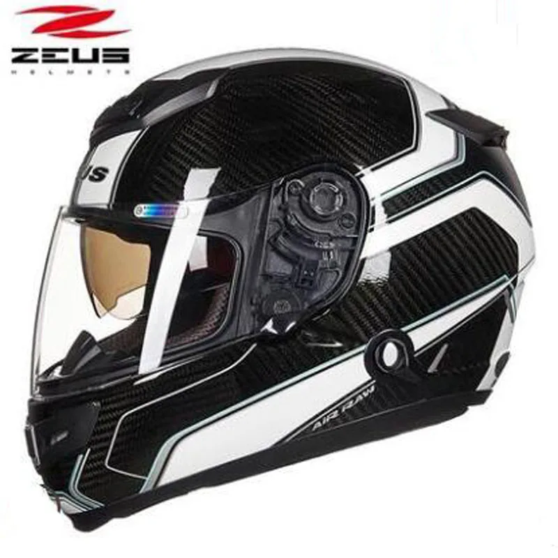 Мотоциклетный шлем ZEUS 1200E всесезонный из углеродного волокна с двойными
