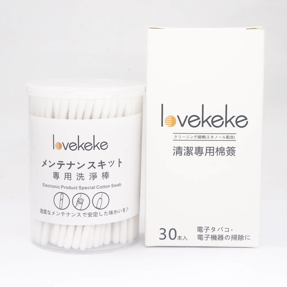 Lovekeke влажная хлопковая щеточка для чистки палочки с отбеливателем чистый спирт и сухой ватный тампон для использования с IQOS 2,4 Plus 3,0 lil glo