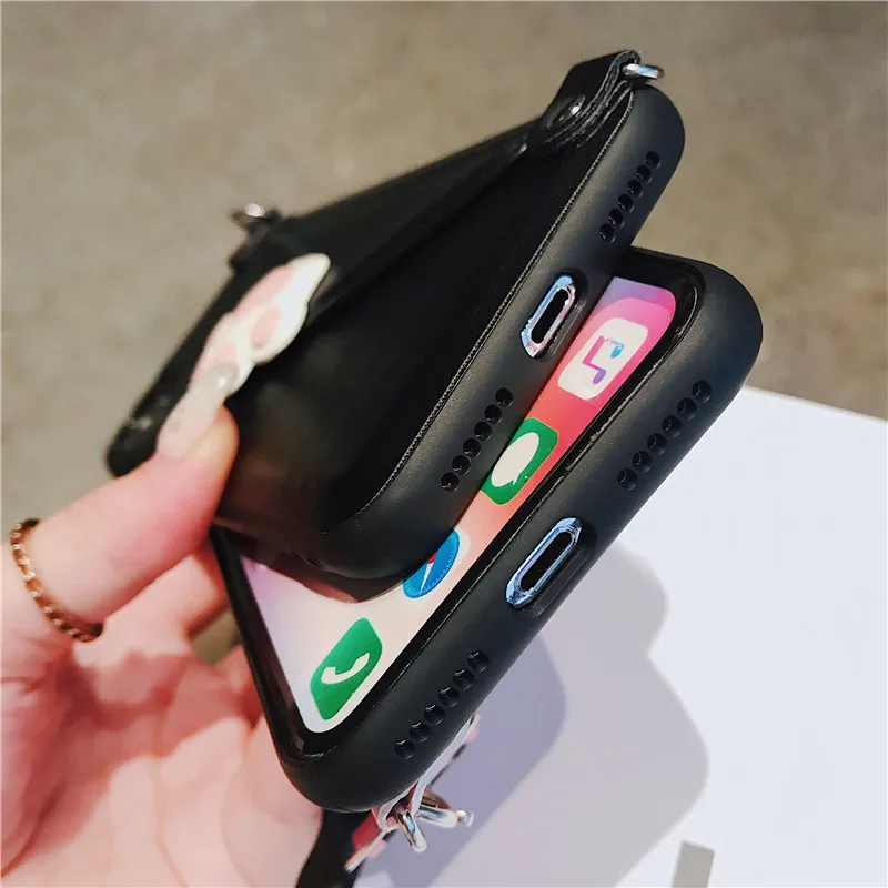 FTAIDKJ Роскошный чехол-кошелек из искусственной кожи с кошкой для iPhone 6 6S 7 8 Plus X XR XS Max