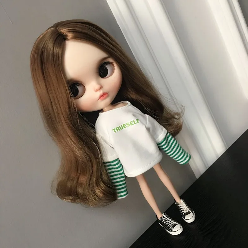 Одежда для куклы Blyth полосатая Повседневная футболка azone ob24 ob27 аксессуары кукол
