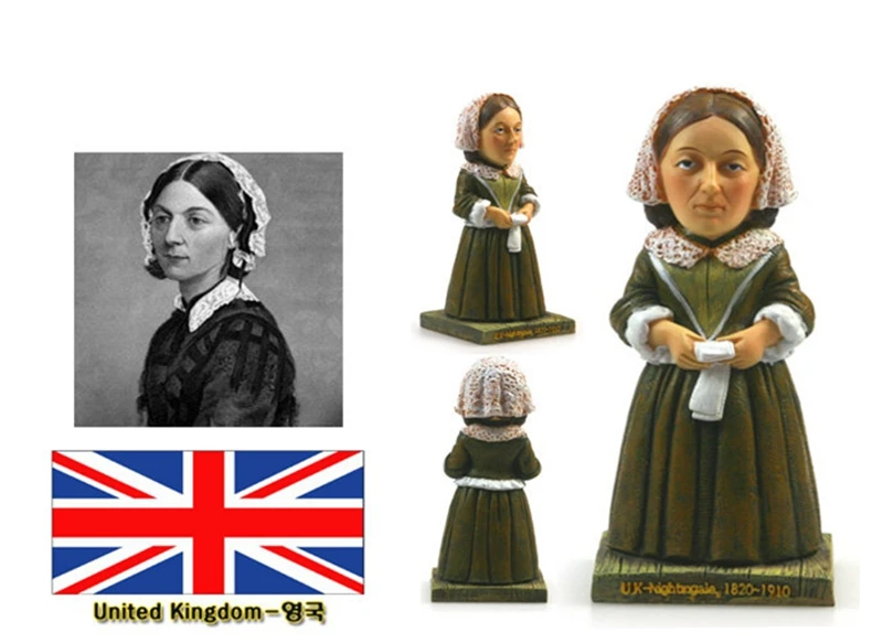 

Florence Nightingale, United Kingdom Creative Resin Crafts World Celebrity Statue Tourism Souvenir Gifts Collection Home Decor