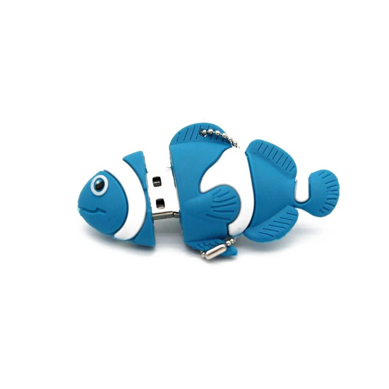 Usb флеш накопитель в виде милых мультяшных животных рыбок карта памяти с реальной