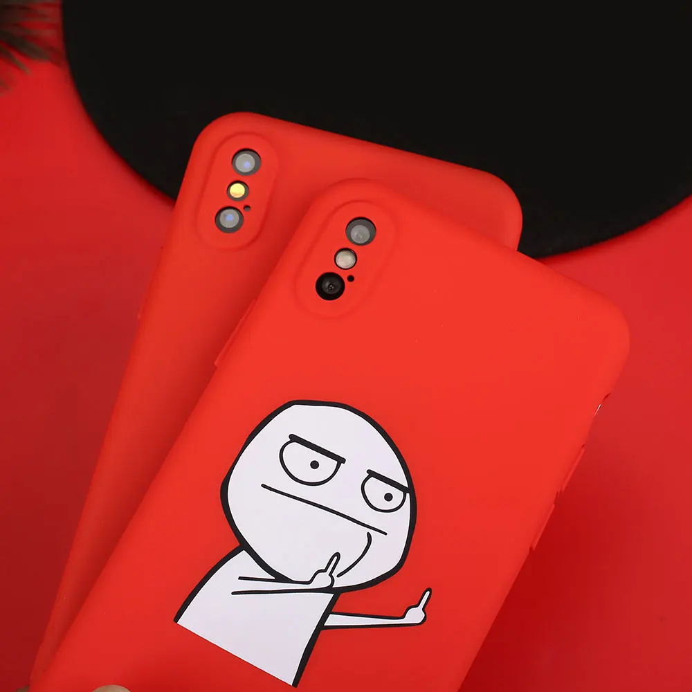 Чехол для iphone X с изображением милого мультяшного кота красный чехол телефона