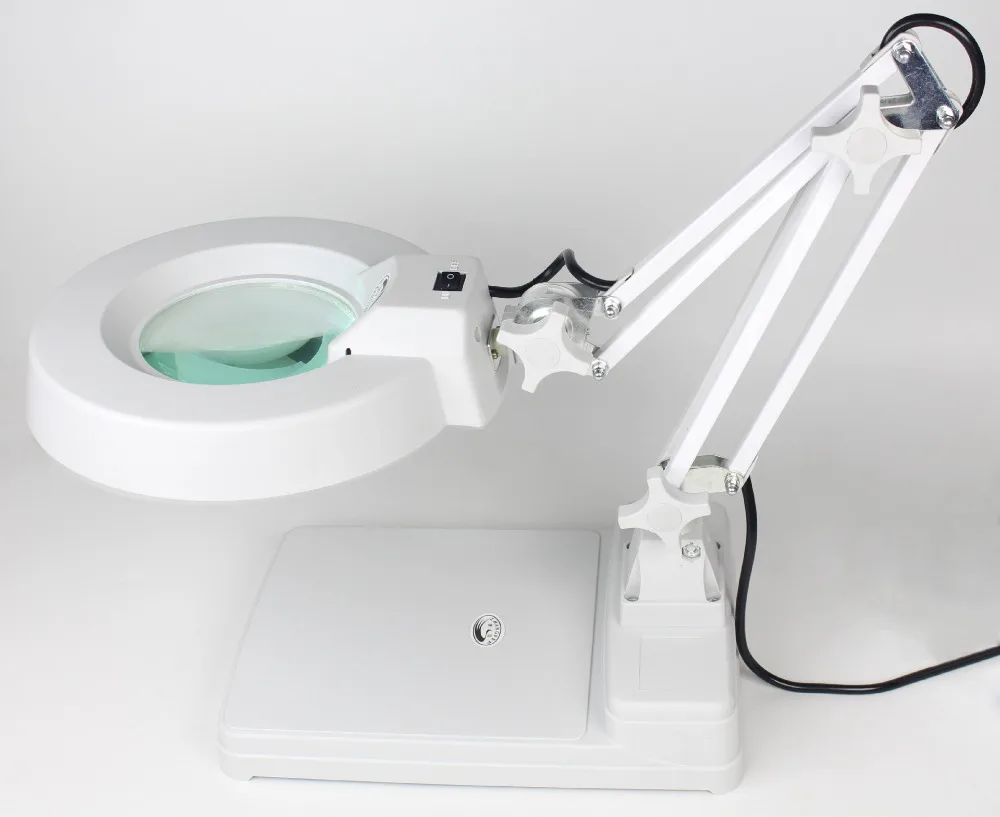 Настольная Светодиодная лампа с увеличительным стеклом 220 В перем. Тока 10X