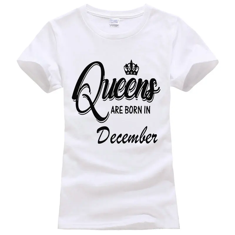 Заказ Хорошего Качества футболка шеи экипажа Queens рождаются в ноябре короткие