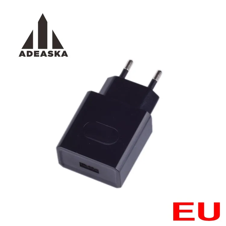 Высокое качество, 5 В, 2 А, штепсельная вилка европейского стандарта, USB, быстрое зарядное устройство для мобильного телефона, настенный адаптер питания для путешествий для iPhone 6, 6s, 7 Plus, samsung, S7edge, Xiaomi - Цвет: Черный
