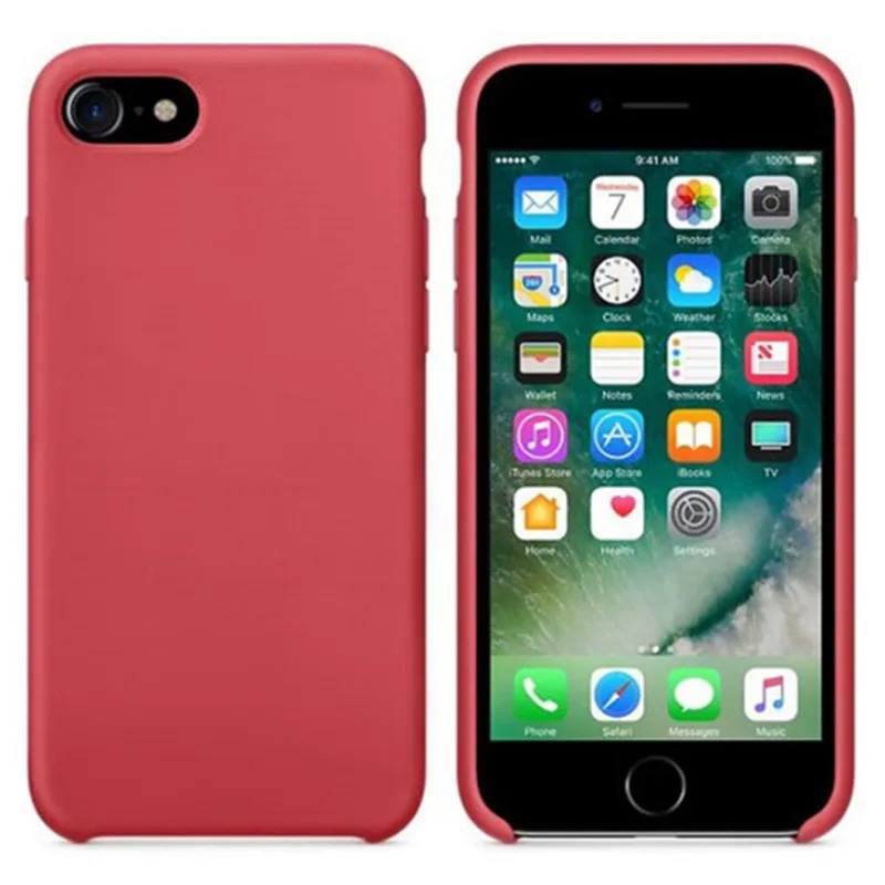 Официальный силиконовый чехол для iPhone 7 8 Plus чехол для телефона для iPhone 11 Pro X XR XS MAX чехол s для iPhone 6 S 6 S Чехол без логотипа